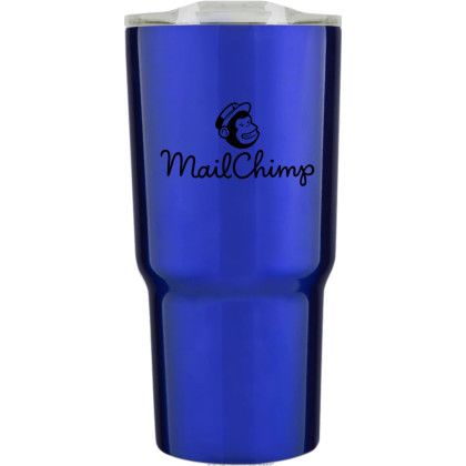 Custom 20 oz Chimp Double Wall Stainless Vacuum Tumbler - Blue 