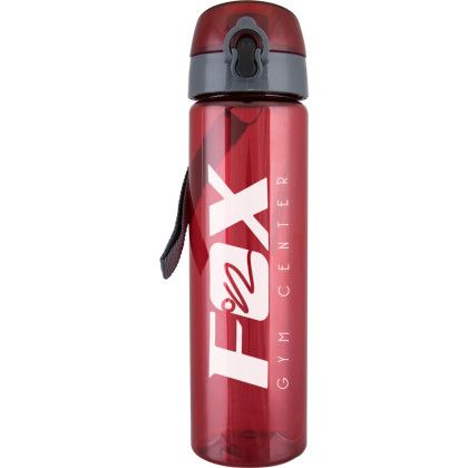 Custom 25 oz Water Bottle With Trekker Lid - Red Custom 25 oz Water Bottle With Trekker Lid - Red
