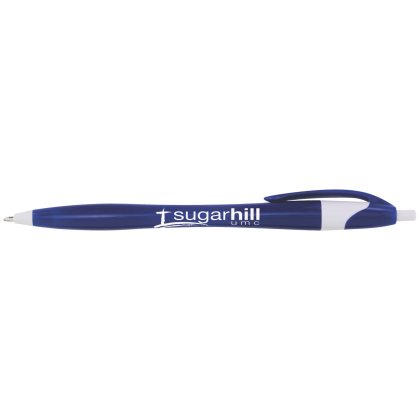 Custom Archer2 Pen with Colored Accents - Blue With Black Ink 