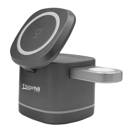 Custom iDock Station Multi Wireless Charger - Gray 