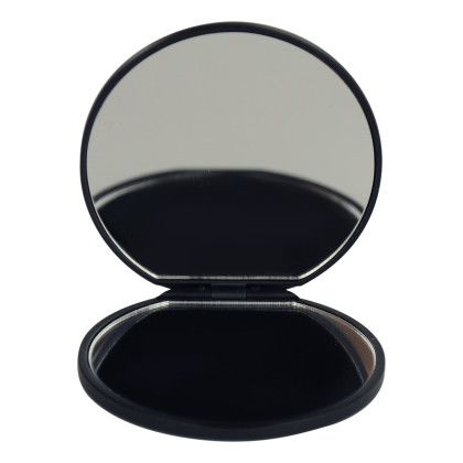 CUstom iShine 5x Mirror & Phone Stand - Black Open View 