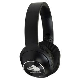 Custom iBlu Tunes Bluetooth Headphones with Microphone - Black 