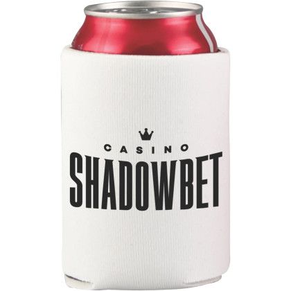 Custom Budget Collapsible Foam Can Cooler Holder-1 Side - White 