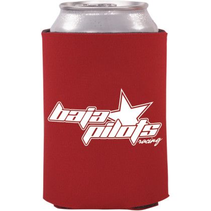 Custom Collapsible Foam Can Cooler Holder-2 Sides - Red