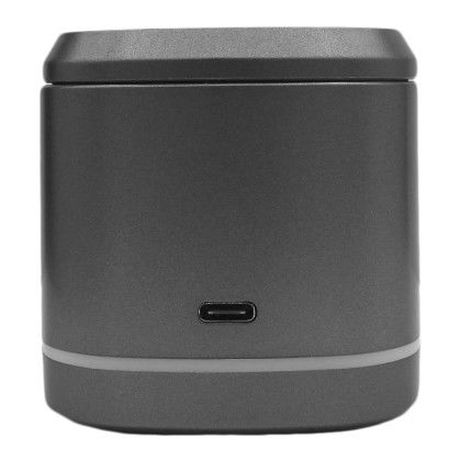 Custom iDock Station Multi Wireless Charger - Gray Back View 