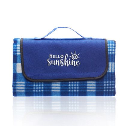 Custom Zion Roll Up Picnic Blankets  - Blue 