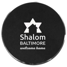 Custom iShine Aluminum Mirror & Phone Stand-RS - Black