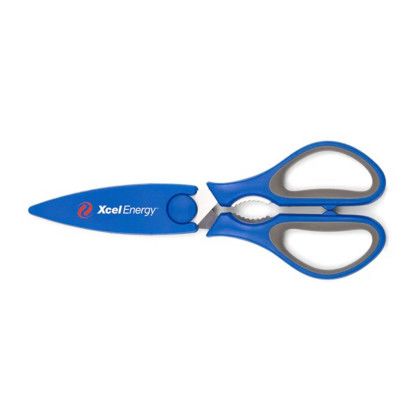 Custom Kitchen Scissors with Magnetic Holder - Blue 