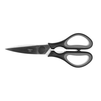 Custom Kitchen Scissors with Magnetic Holder - Black Back View 