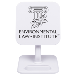 Custom iStand 10W Qi Certified Wireless Charger - White Front View Custom iStand 10W Qi Certified Wireless Charger - White Front View