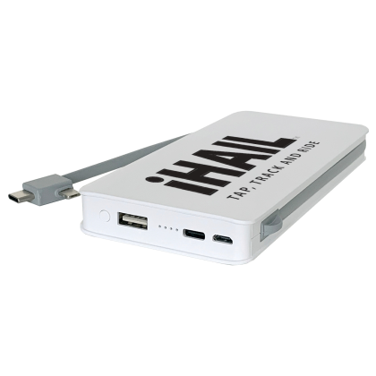 Custom iTwist 10,000mAh 8-in-1 Combo Charger - White