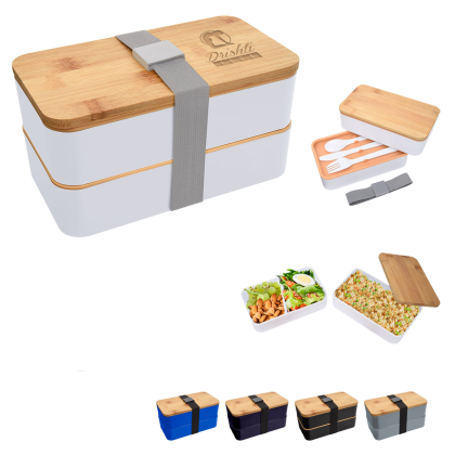Imprinted Stackable Bento Lunch Set