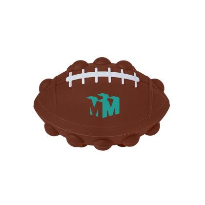 Custom Football Shape Push Pop Fidget Sensory Toy - Brown