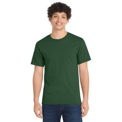 Custom Port & Co Essential Tee - Forest green - Front