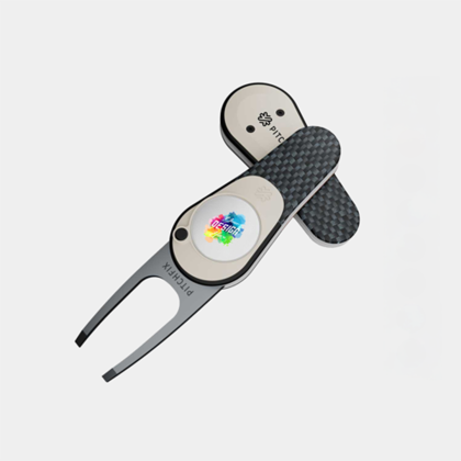 Custom Pitchfix Icon Golf Divot Tool - Carbon Custom Pitchfix Icon Golf Divot Tool - Carbon