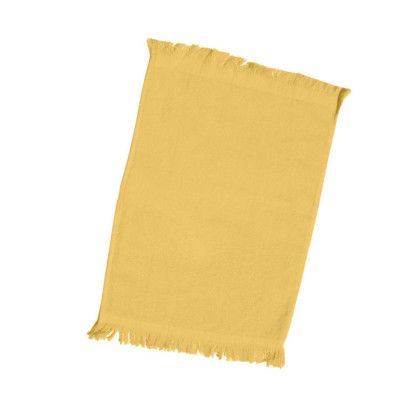 Custom Velour Fingertip Towel w/ Hemmed Ends 11" X 18" Towels - Yellow haze 
