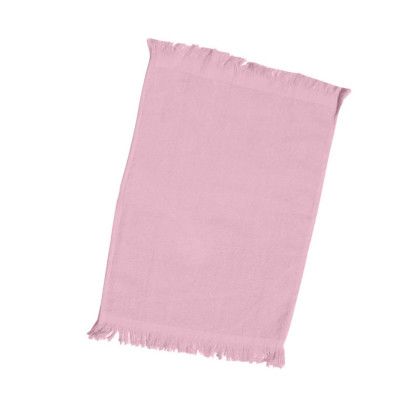 Custom Velour Fingertip Towel w/ Hemmed Ends 11" X 18" Towels - Light Pink