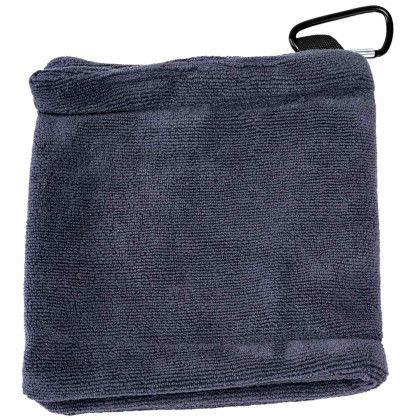 Custom TiTUS Microfiber Golf Ball Towel with Carabiner Clip - Charcoal Custom TiTUS Microfiber Golf Ball Towel with Carabiner Clip - Charcoal