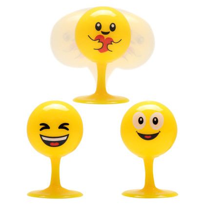 Custom Emoji Bopper Desk Ball with Suction Cup - Yellow Custom Emoji Bopper Desk Ball with Suction Cup - Yellow