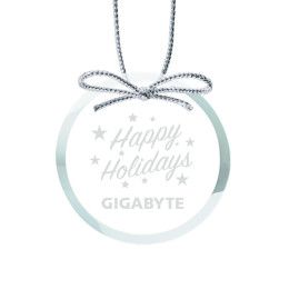 Custom Etched Jade Ornament Round - Clear