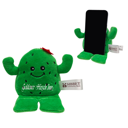 Custom Phone Pals Weighted Plush Phone Holder - Cactus 