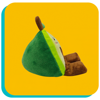 Custom Phone Pals Weighted Plush Phone Holder - Avocado - Green Side View 