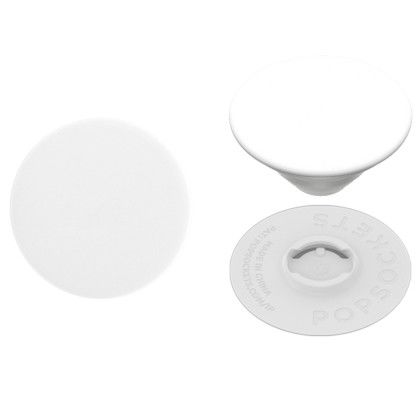 Custom PopSockets PopGrip Swappable - White/Light Gray 