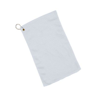 Custom Large Velour Golf Towel - White Custom Large Velour Golf Towel - White