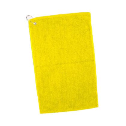 Custom Large Velour Golf Towel - Yellow Custom Large Velour Golf Towel - Yellow