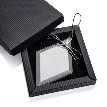 Custom Jade Ornament Arrowhead - Etched - Clear in box 