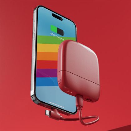 Custom Xoopar ice-p 5,000mAh Power Bank - Red Lifestyle View 