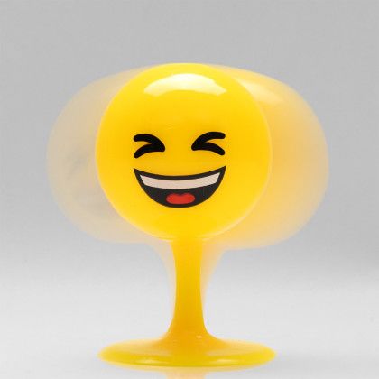 Custom Emoji Bopper Desk Ball with Suction Cup - Yellow/Laugh Custom Emoji Bopper Desk Ball with Suction Cup - Yellow/Laugh