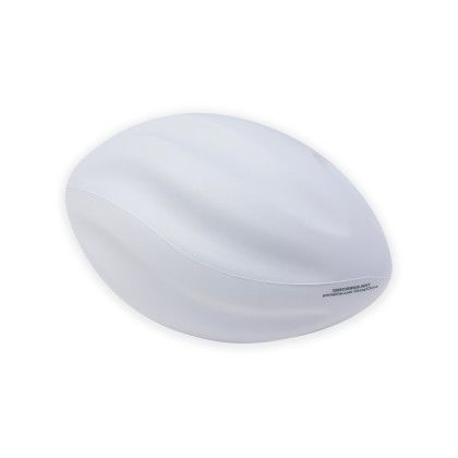 Custom 5" Spiral Football Shape Stress Ball - White Back View 