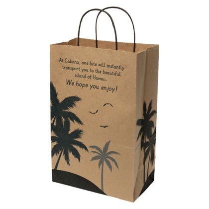 Custom 8.5" x 13.375" x 5" Full Color Natural Color Choice Handle Shopper - Side View Custom 8.5" x 13.375" x 5" Full Color Natural Color Choice Handle Shopper - Side View