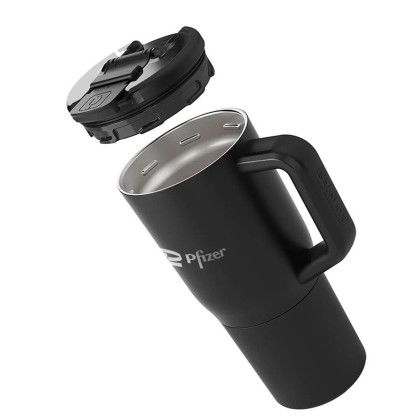 Custom BruMate Müv 35 oz Mug - Black Open Cap View Custom BruMate Müv 35 oz Mug - Black Open Cap View