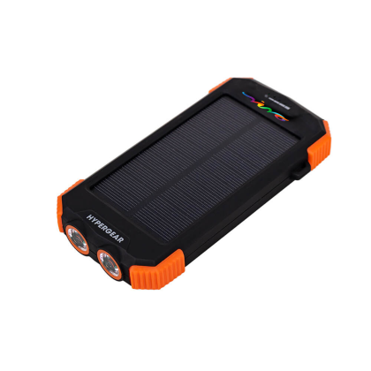Custom HyperGear Solar 10000mAh Wireless Power Bank - Black Side View Custom HyperGear Solar 10000mAh Wireless Power Bank - Black Side View