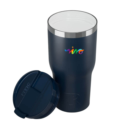 Custom RTIC Essential 30oz Tumbler (Ceramic Lining) - Navy Open Cap View Custom RTIC Essential 30oz Tumbler (Ceramic Lining) - Navy Open Cap View