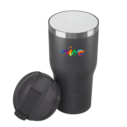 Custom RTIC Essential 30oz Tumbler (Ceramic Lining) - Graphite Open Cap View Custom RTIC Essential 30oz Tumbler (Ceramic Lining) - Graphite Open Cap View
