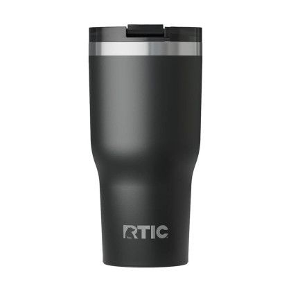 Custom RTIC Essential 30oz Tumbler (Ceramic Lining) - Black Back View Custom RTIC Essential 30oz Tumbler (Ceramic Lining) - Black Back View