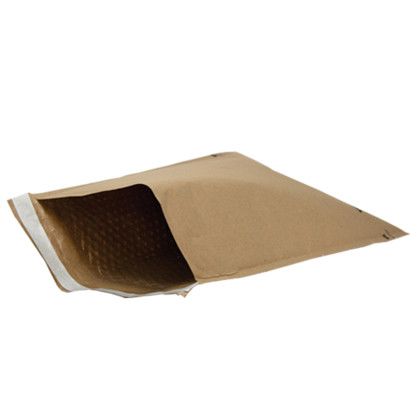 Custom One Color Natural Paper Bubble Mailer - 10.5" x 16" - Open View Custom One Color Natural Paper Bubble Mailer - 10.5" x 16" - Open View