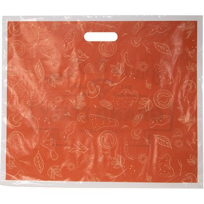 Custom Digital Full Color White 1-Sided Plastic Bag - 18" x 15" - Back View  