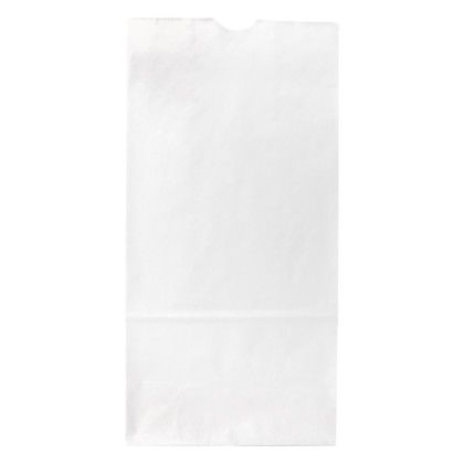 Custom One Color 1-Sided SOS White Paper Bags - 6.25" x 12.5" x 3.8125" - Back View Custom One Color 1-Sided SOS White Paper Bags - 6.25" x 12.5" x 3.8125" - Back View