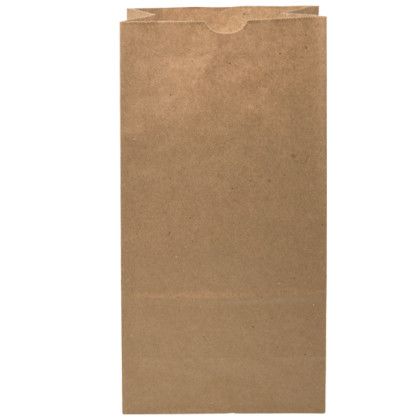 Custom One Color Natural SOS Paper Bag - 6.25" x 12.5" x 3.8125" - Back View Custom One Color Natural SOS Paper Bag - 6.25" x 12.5" x 3.8125" - Back View