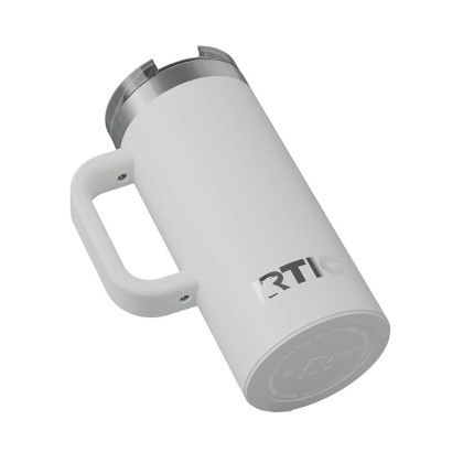Custom RTIC Road Trip 16 oz Travel Mug (Ceramic Lining) - White Side View Custom RTIC Road Trip 16 oz Travel Mug (Ceramic Lining) - White Side View