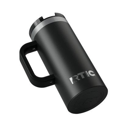 Custom RTIC Road Trip 16 oz Travel Mug (Ceramic Lining) - Black Side View Custom RTIC Road Trip 16 oz Travel Mug (Ceramic Lining) - Black Side View