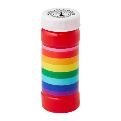 Custom 2 oz. Pride Bubbles Imprinted On Cap - Red