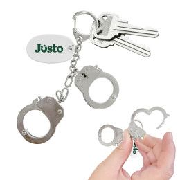 Custom Handcuff Key Chain - Silver 