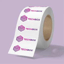 Custom 5" x 2" BOPP stickers on roll - 3.5 mil Custom 5" x 2" BOPP stickers on roll - 3.5 mil