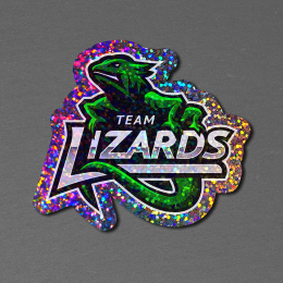 Custom 2" x 2" Vinyl Die Cut Glitter Sticker 6 mil