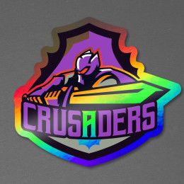 Custom 5" x 4" Vinyl Die Cut Holographic Sticker 6 mil